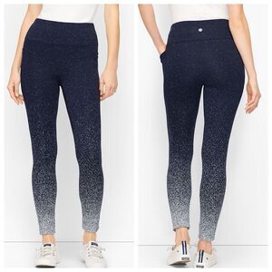 T by Talbots Stardust Leggings Womens Sz XL Blue Full Length Pants